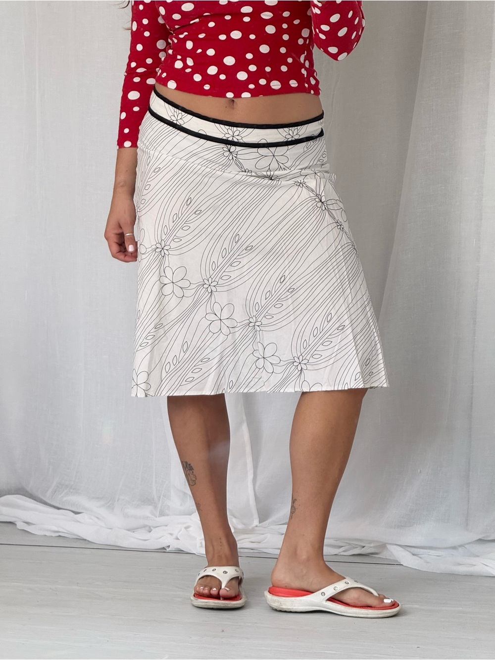 y2k mod floral midi skirt ✧